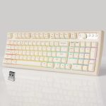 Cute Creamy Keyboard, Bluetooth/2.4GHz Gaming Keyboard