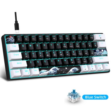 60% Mechanical Keyboard, Gaming Keyboard With Blue Switches