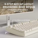 Cute Creamy Keyboard, Bluetooth/2.4GHz Gaming Keyboard - Image 2